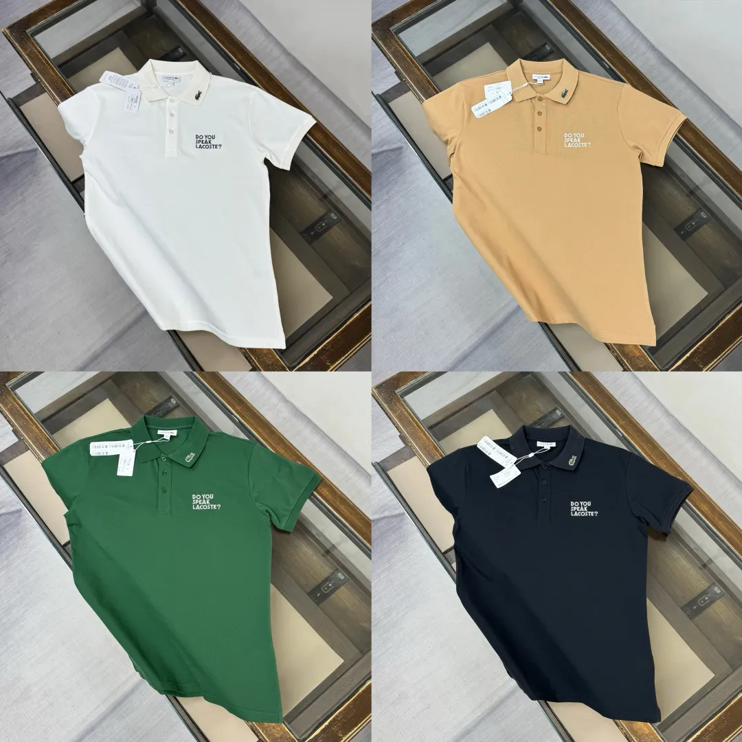 LACOSTE polo ～ Black White Khaki Green M-3XL